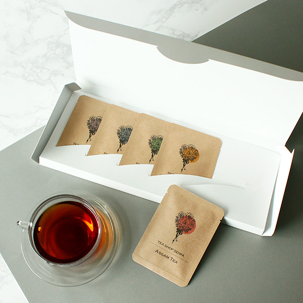 シンプルな紅茶・ハーブティのパッケージ